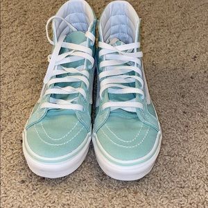 Vans teal high top shoes